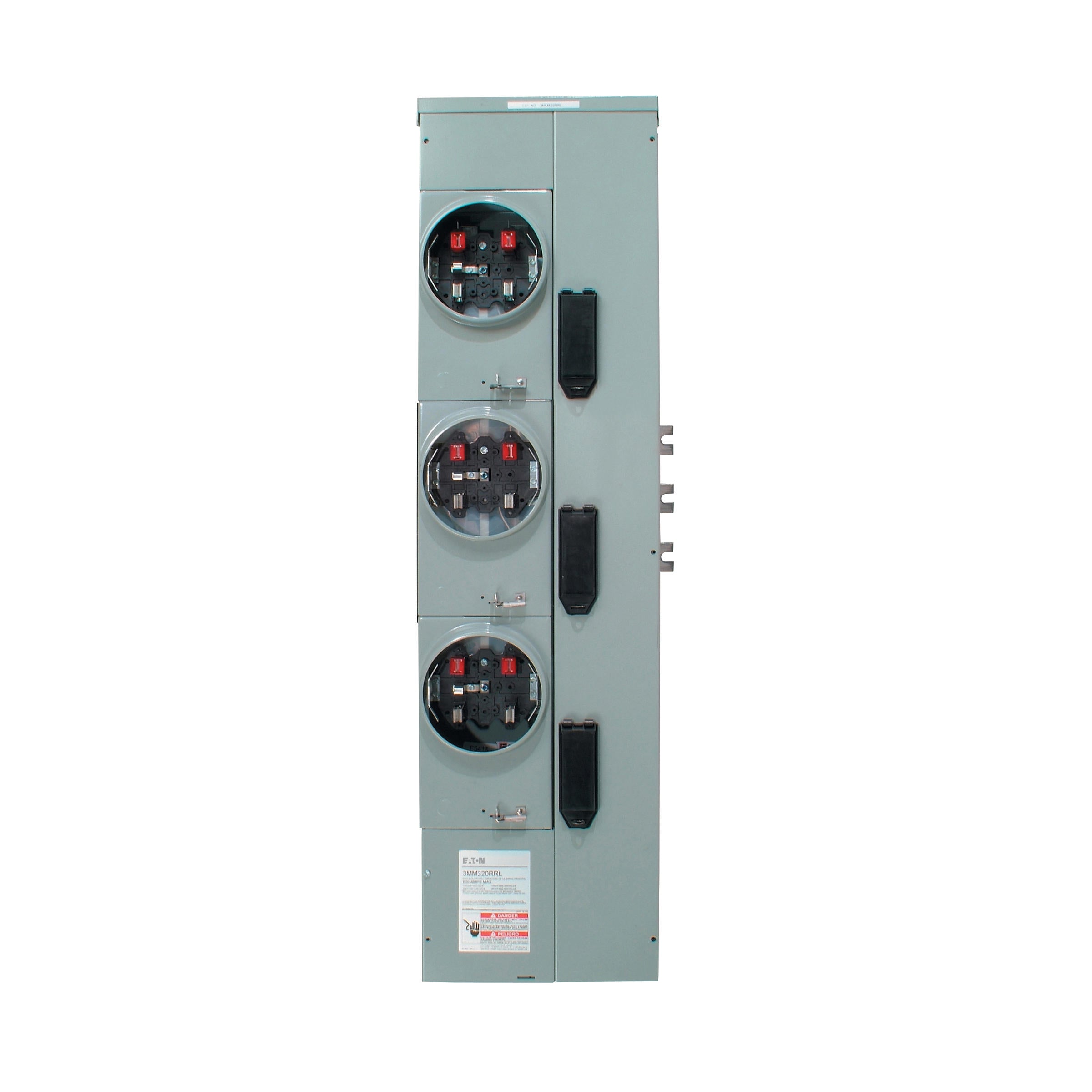 Eaton 3MM320RRL 3 Phase 3 Gang 200A Ringless Meter Stack