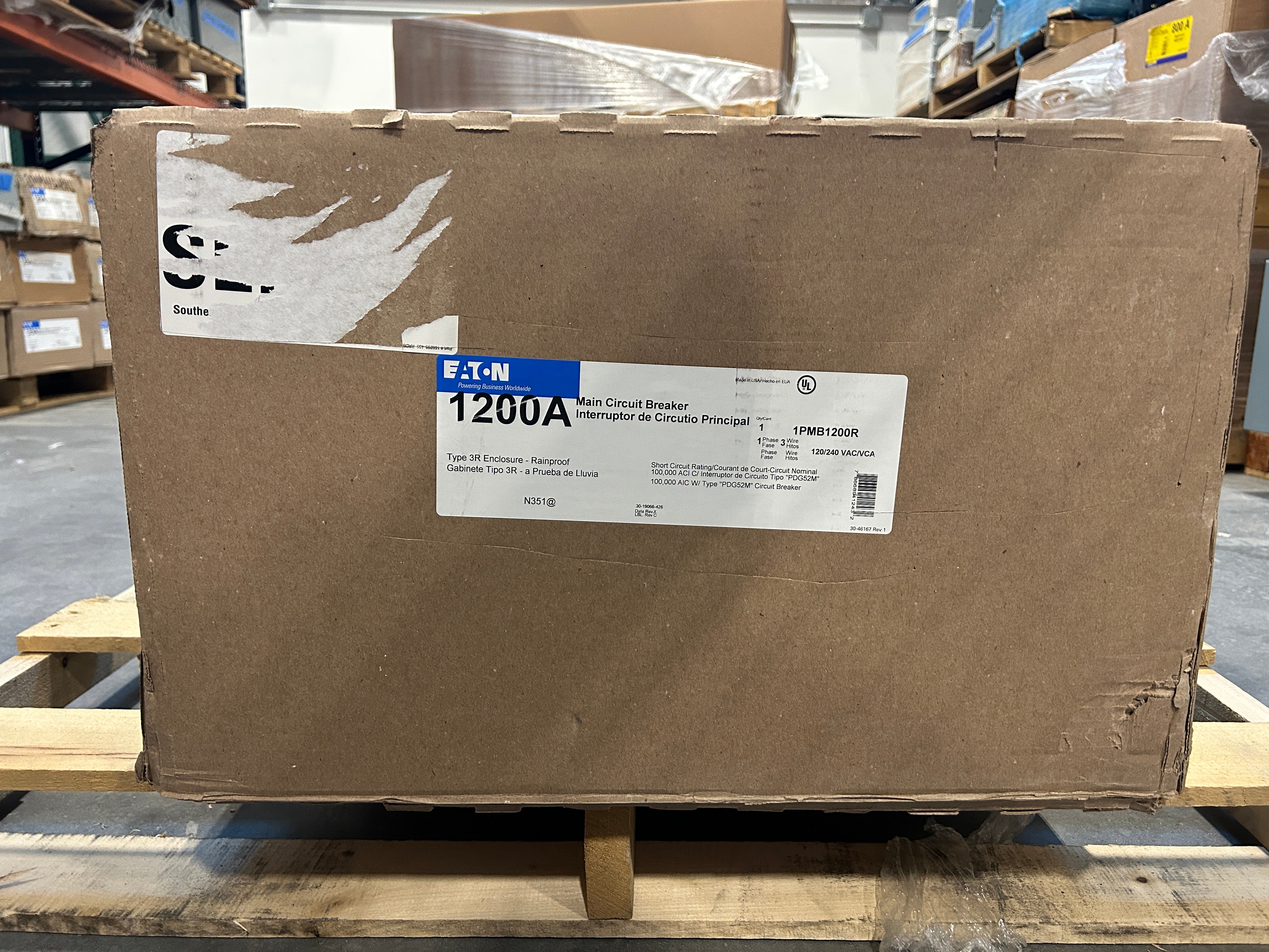 Eaton 1PMB1200R 1200A Single Phase Main Disconnect With Arcflash Reduction Maintenance System