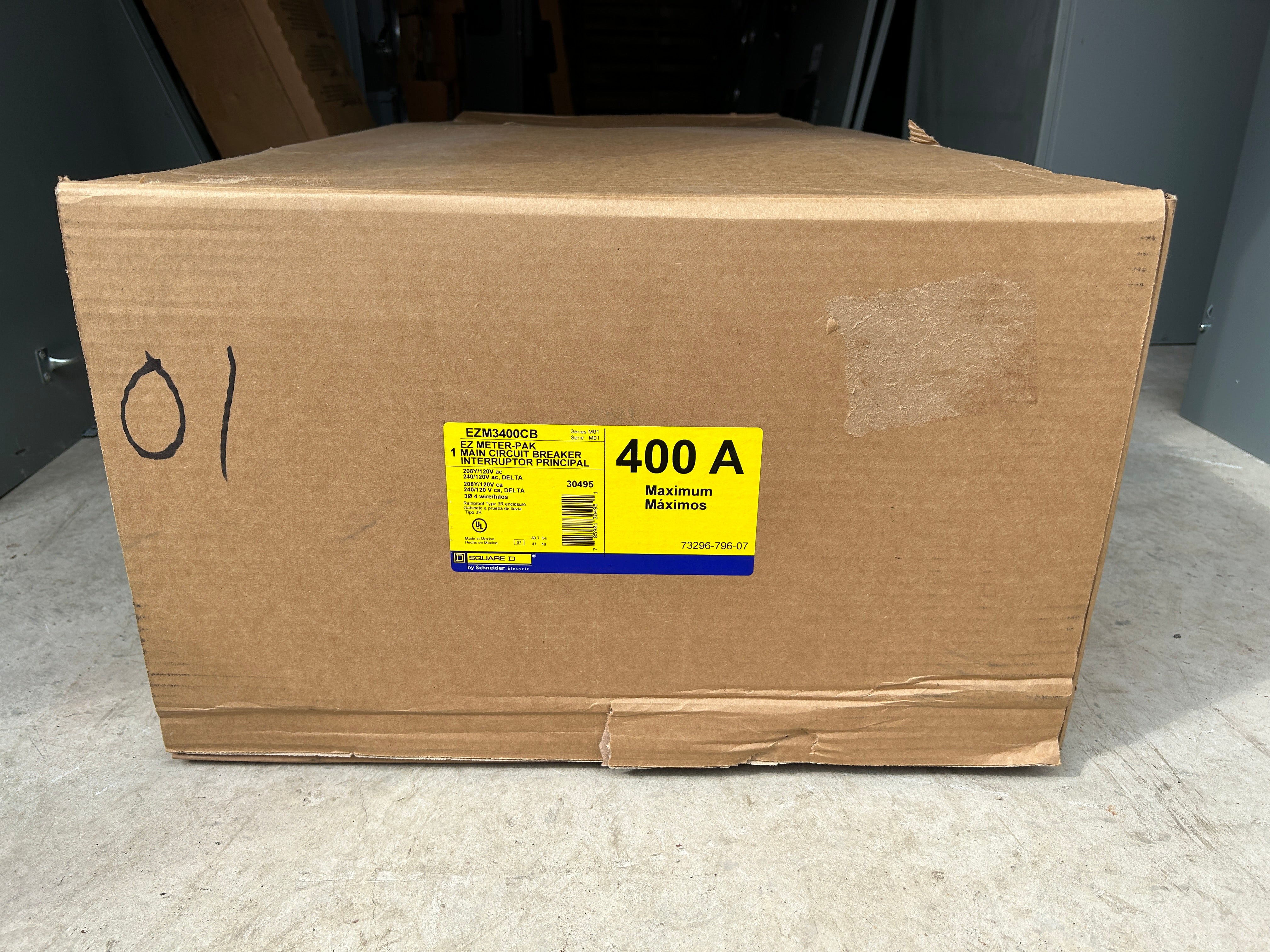 Square D EZM3400CB 400A Main Circuit Breaker Disconnect