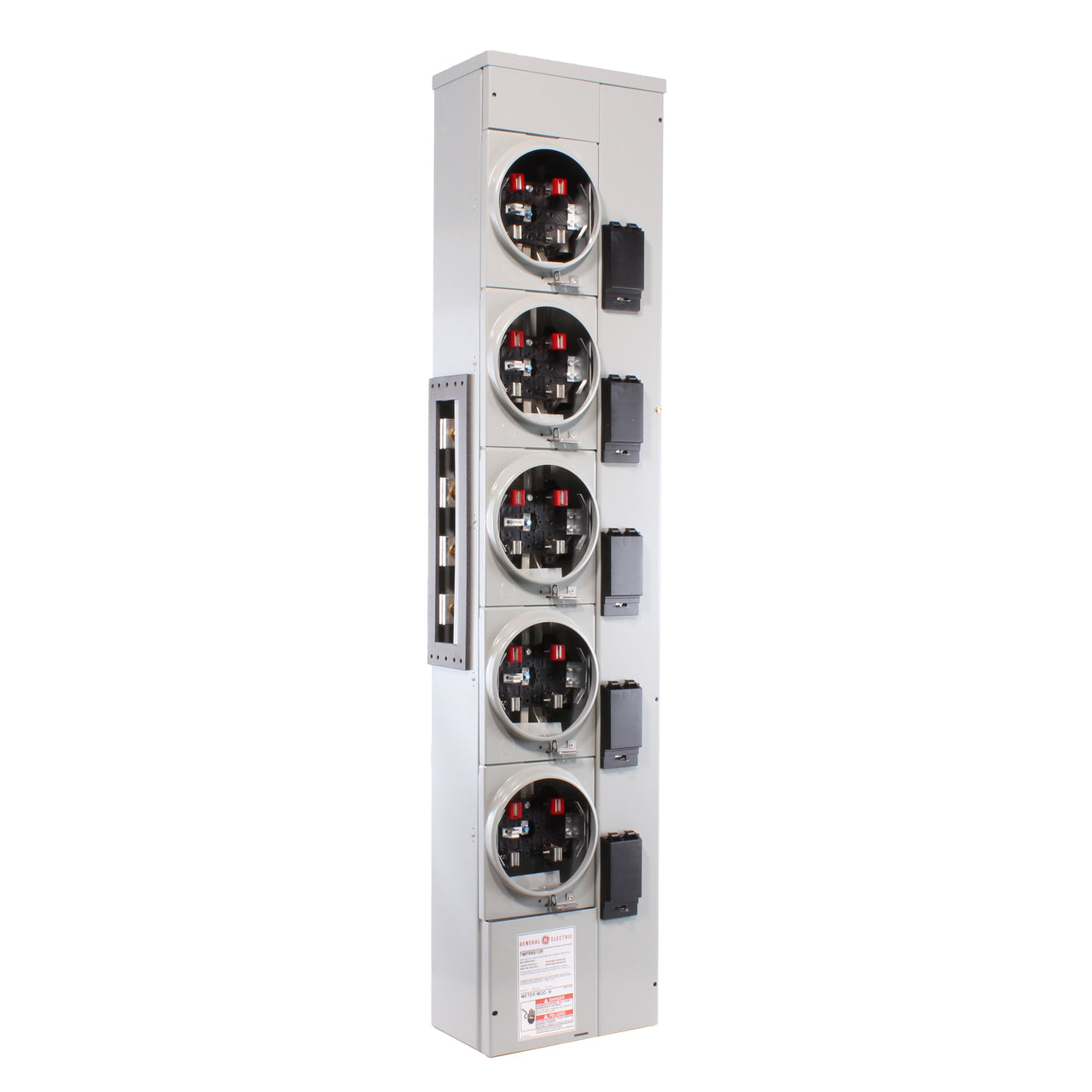 GE TMPR8512R Single Phase or Three Phase Ringless 5-Gang 125A Meter Stack