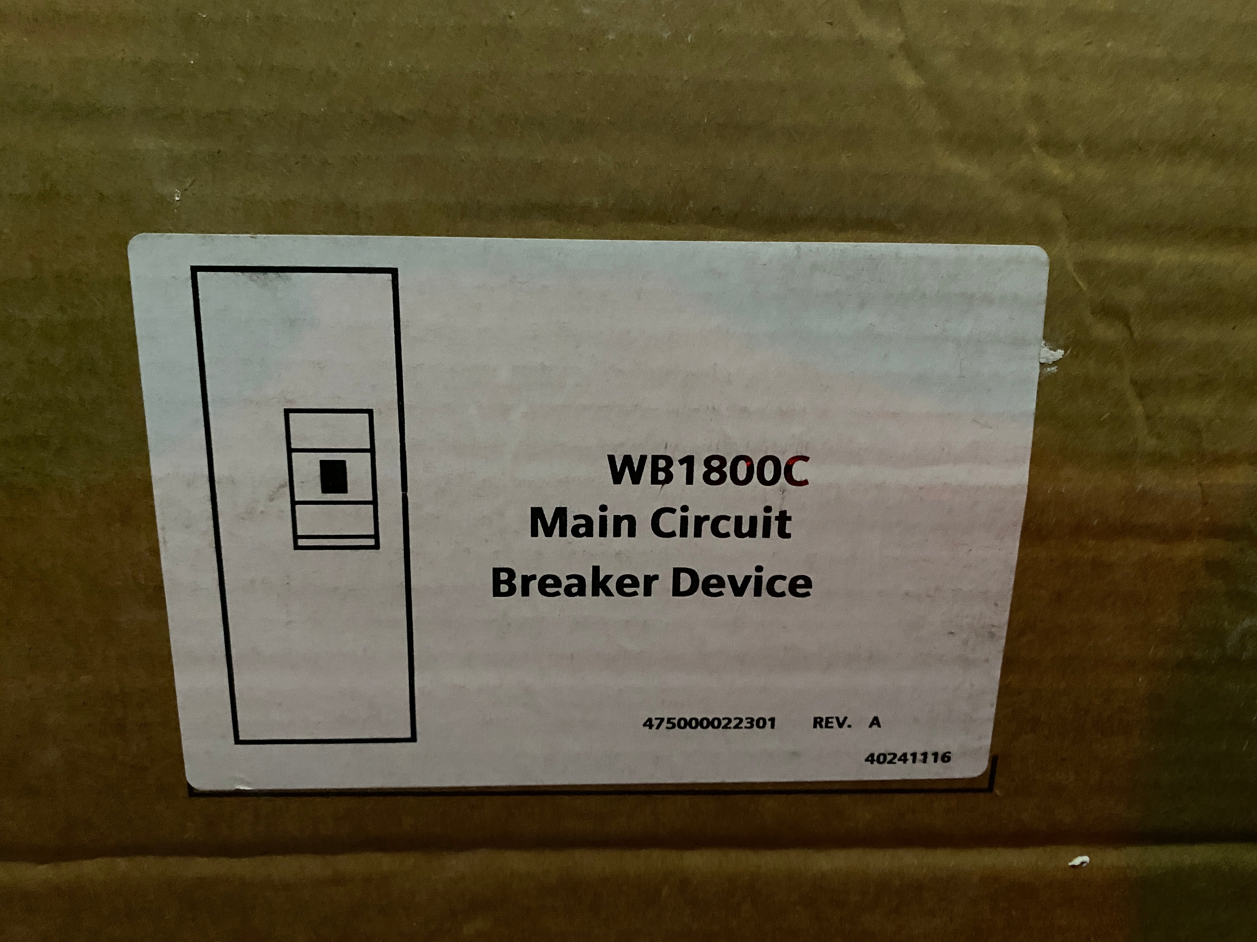 Siemens WB1800C Single Phase 800 Amp Main Circuit Breaker Disconnect