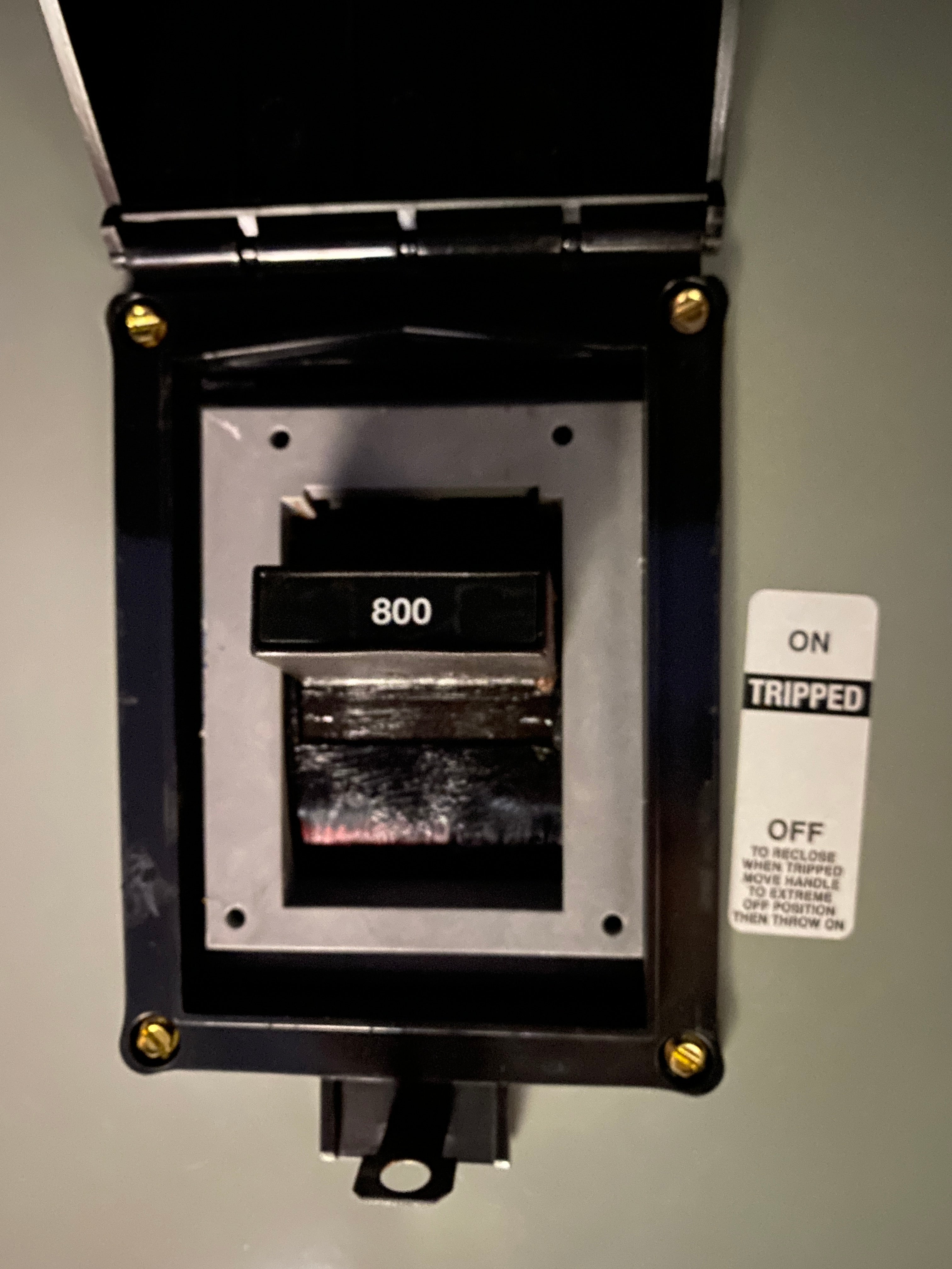 Siemens WB1800C Single Phase 800 Amp Main Circuit Breaker Disconnect