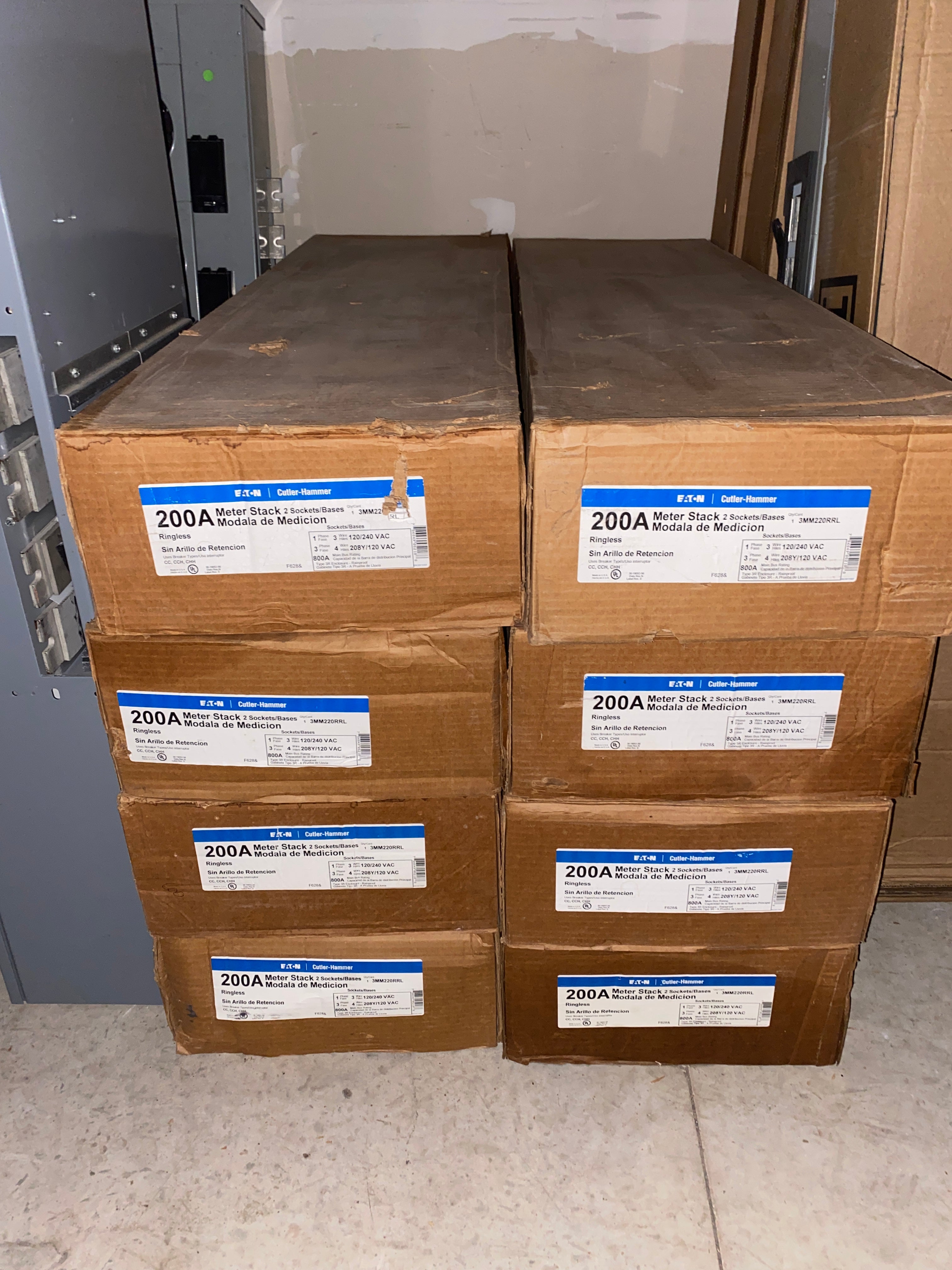 Eaton 3MM220RRL Three Phase Meter Stack