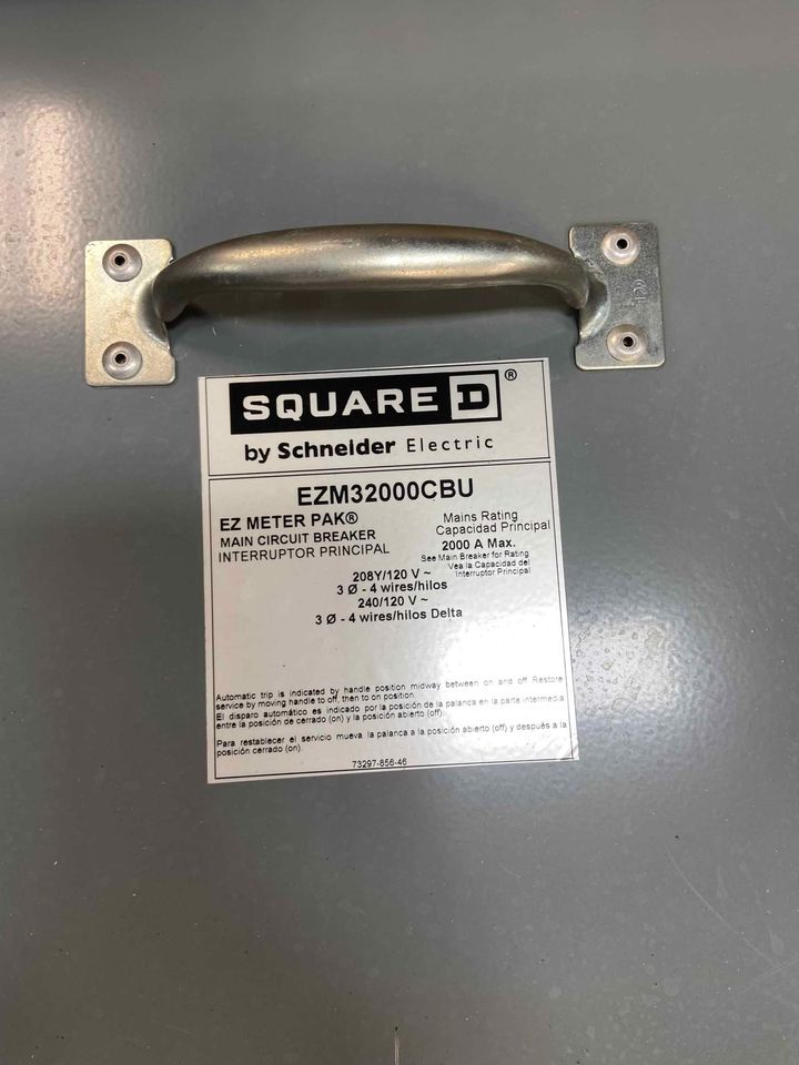 Square D EZM32000CBU 3PH 2000A Main Disconnect