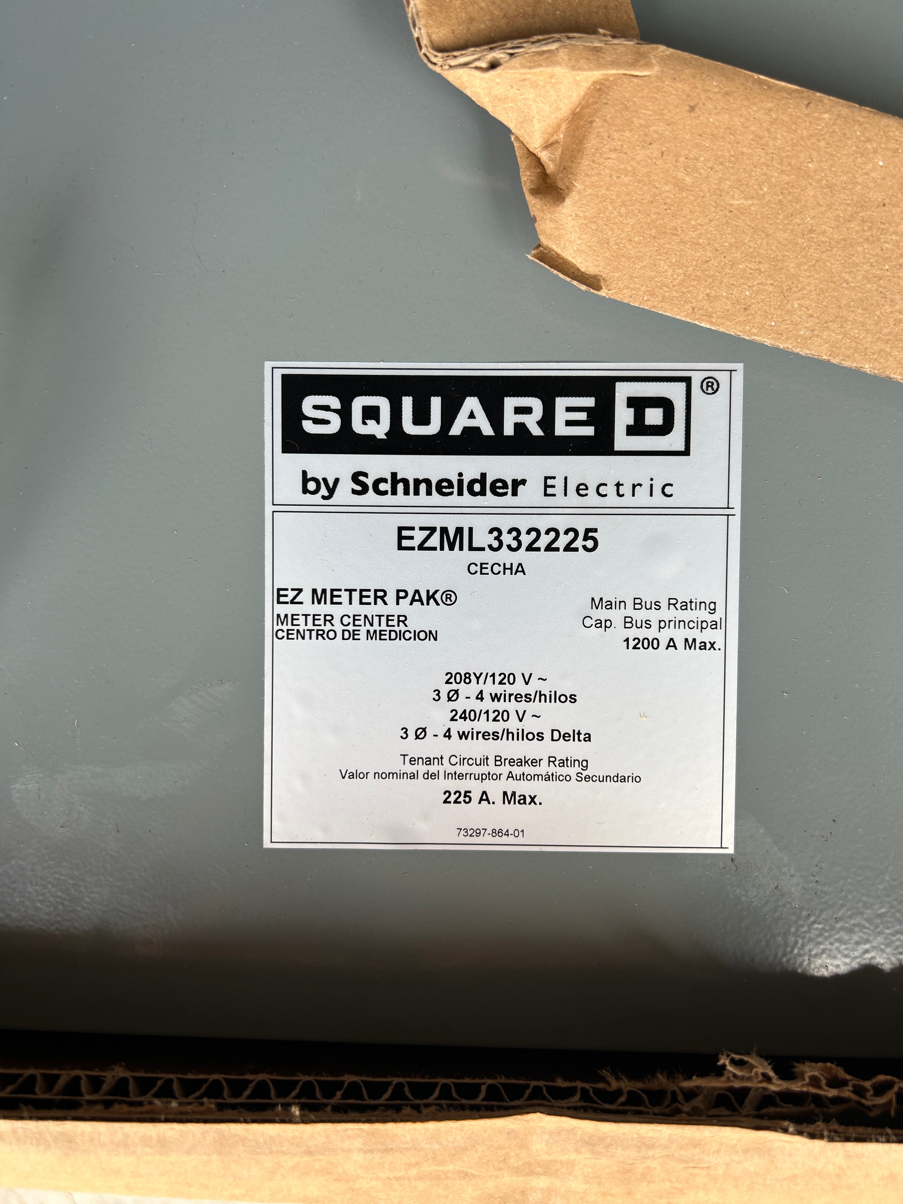 Square D EZML332-225 Three Phase Meter Stack