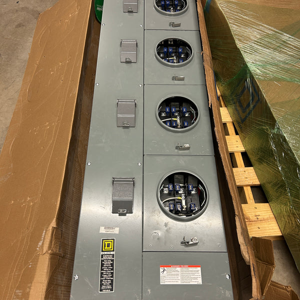 387　Mahsa Square D EZMR334225 3PH In / 3PH Out 4 Gang Ringless 225A Socket 1200A